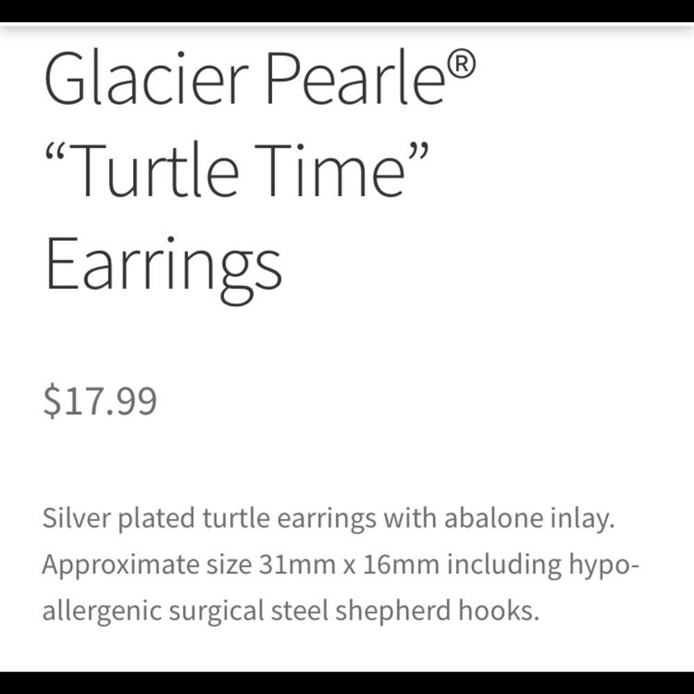 Glacier pearle turtle earrings - Picture 4 of 5